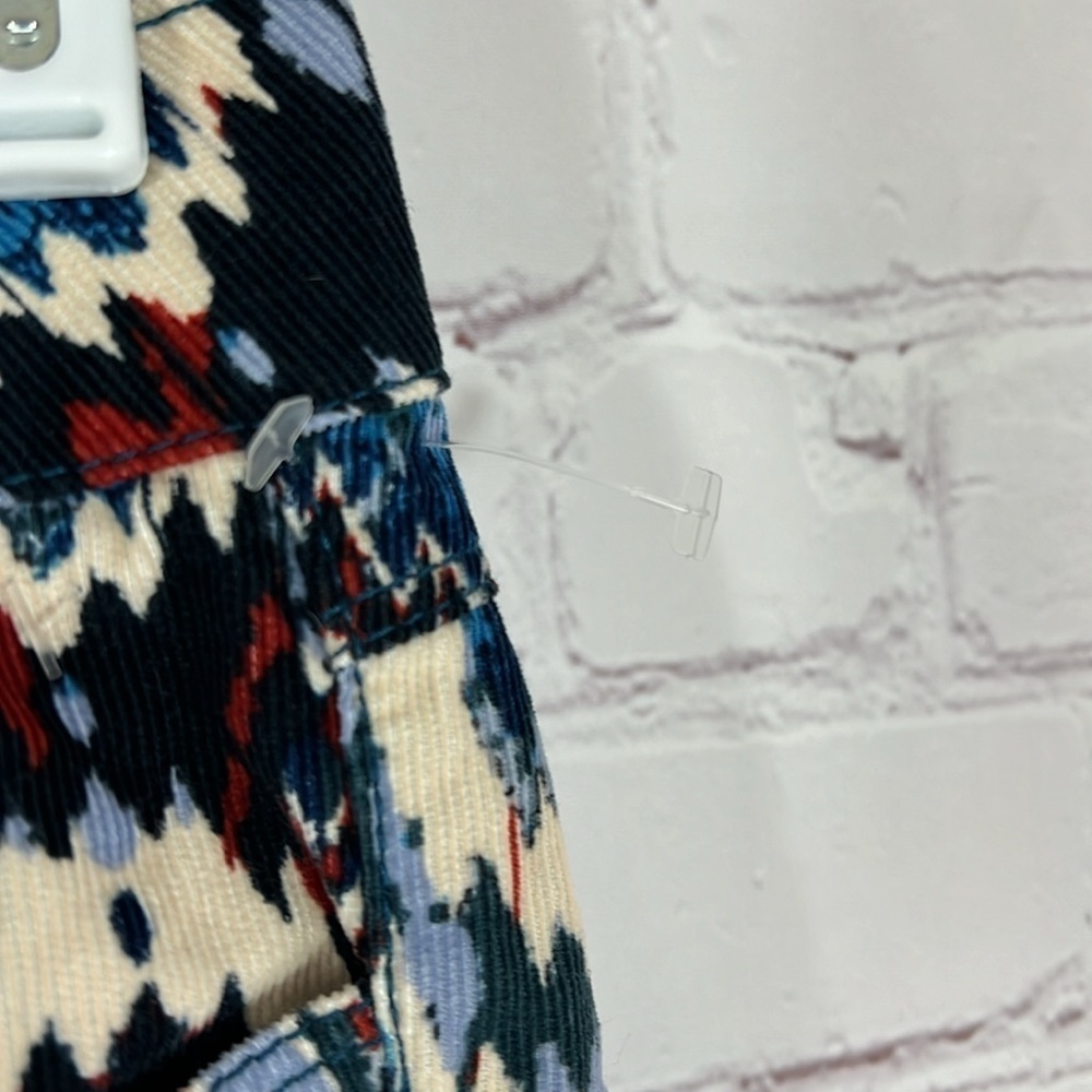 Zara Basic Women's Pants Ikat Pattern Corduroy St… - image 5